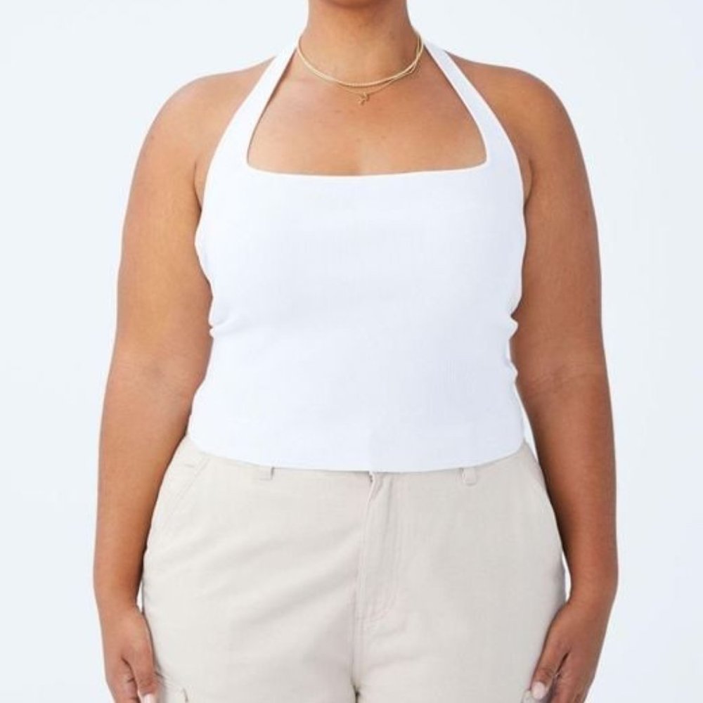 Cotton On Trendy Plus Size Active Summer Knit Twist Back Vestlette Top NWT
